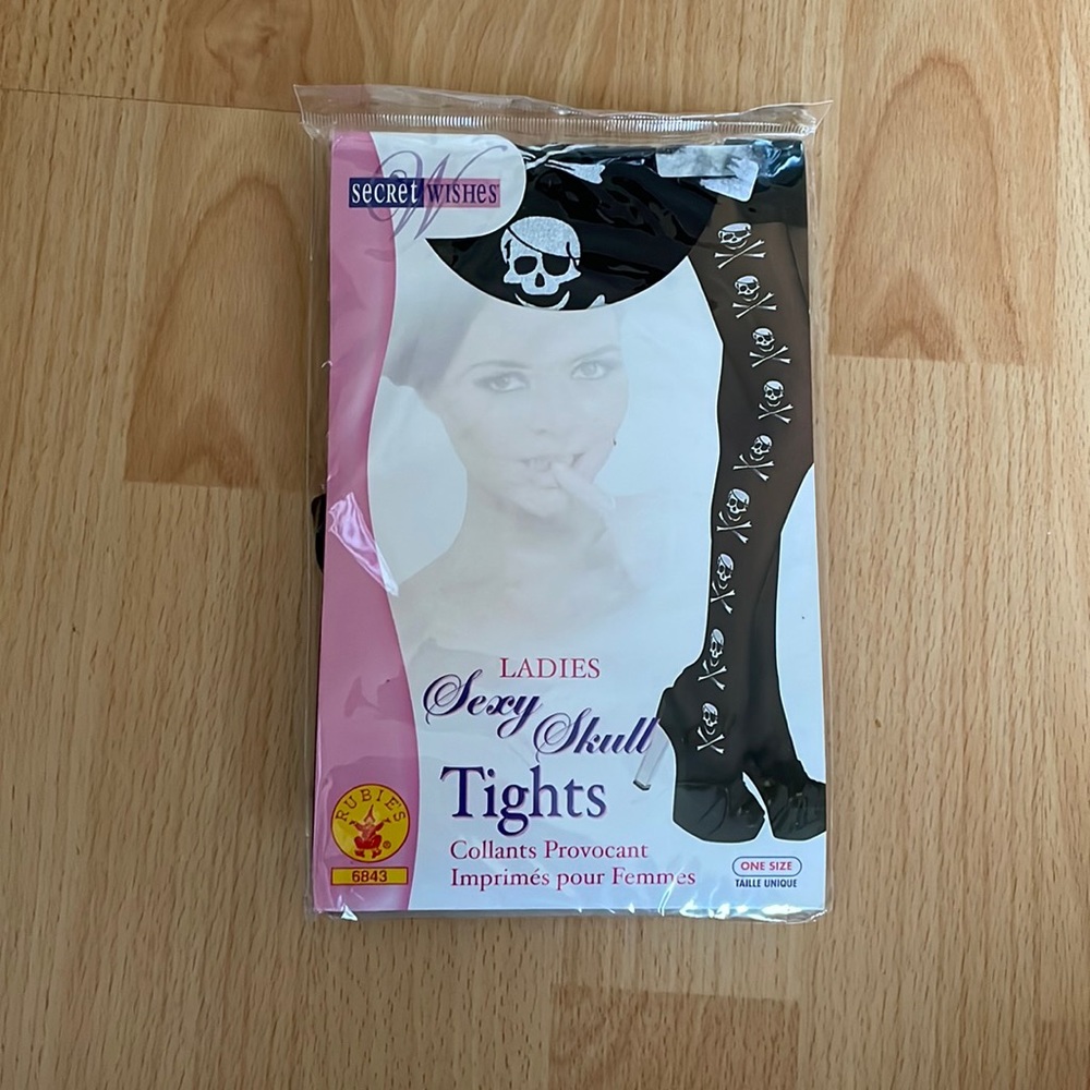Skull tights, brand new, o/s